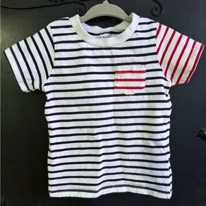 Isaac Mizrahi Navy and Red Striped Kids Tee